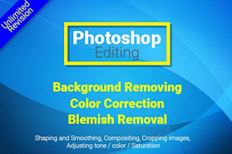 remove background, color correction, and edit in photoshop