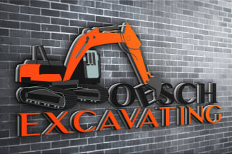 design real estate, construction,excavation logo
