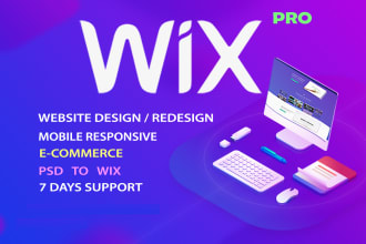 design wix website and redesign a business wix website