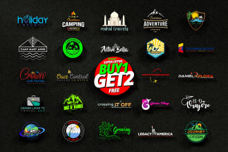 do 3 travel tour blog vlog website logo for your business