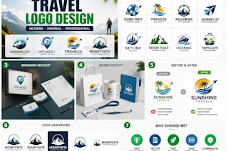 create professional travel agency logo design