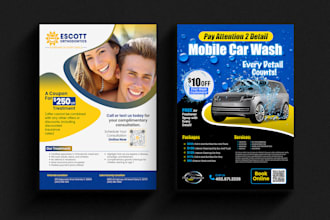 create a flyer design, print ad design or poster design