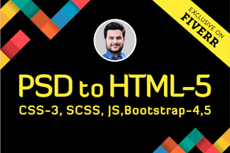 convert figma, psd to html css bootstrap
