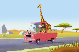 draw attractive colorful illustration for your storybook