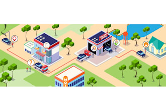 draw you professional isometric vector design