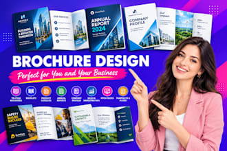 design corporate brochure, company profile, and annual report
