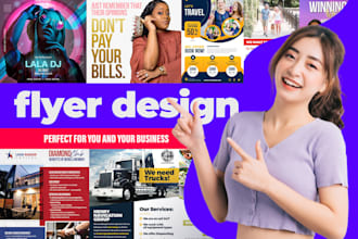 design professional flyer, bifold, trifold brochure, booklet