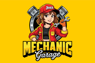 design a mascot cartoon logo, modern mascot business