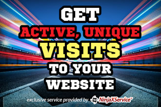 send active unique website visits