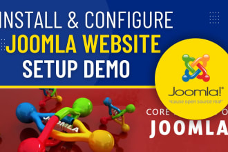 install joomla, templates, configure joomla demo website