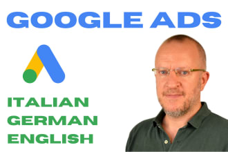 set up your google ads campaign in english, italian or german