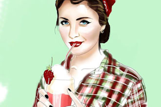 draw your picture in this style for the holidays