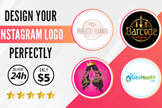 design a custom instagram logo luxury in 24h