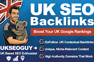 build high quality UK SEO contextual backlinks manual link building