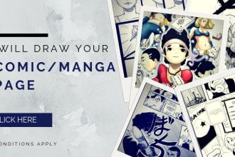 draw a comic manga page based on your script