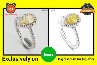 do professional jewelry retouching and high end jewelry photo editing