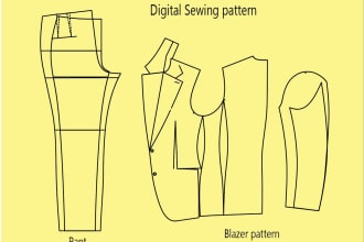 make sewing pattern or digital sew pattern or will be sewing pattern maker