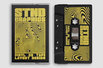 design and layout your music album for cassette tape print