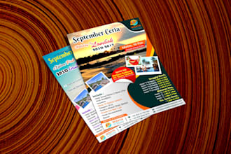 design an elegant traveling flyer in modern style