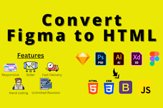 covert psd, figma to html code