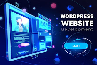create a wordpress website, landing page, business website
