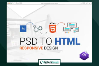 convert psd to html with responsive professionally