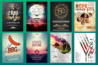 design flyer, ticket, invitation for upcoming events