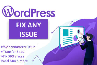 fix wordpress issues, wordpress problems,  bugs, and errors