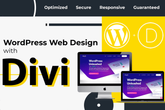 design a professional custom website for you with divi theme and divi builder