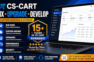 fix, upgrade and develop cs cart addons and stores