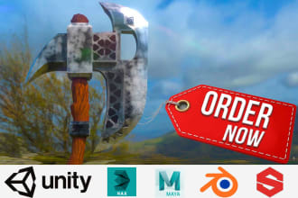 make optimized ar and game ready 3d models and animations for you