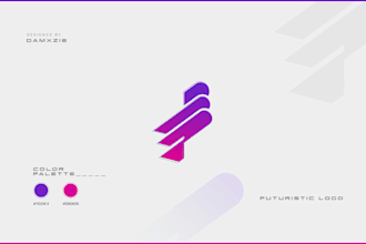 design modern futuristic mecha logo brand