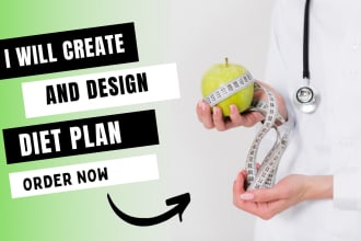 create and design healthy diet plans