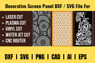 create decorative screen panel design for laser ,cnc cut