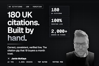 build up to 180 of the best UK local citations to boost seo