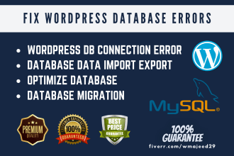 do wordpress database error fix within 24 hours