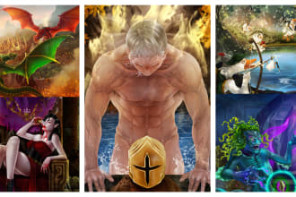 draw fantasy characters for concept art, books and many more