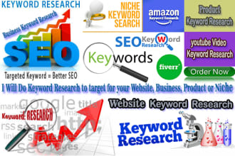 do keyword research for website, business, product or niche