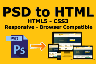 convert psd to html, css and wordpress