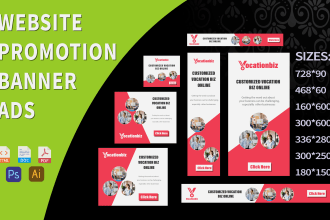 design promotion website header, slider or banner