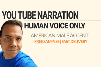 record an american male youtube voiceover narration