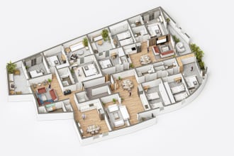 do interior 3d floorplan auto cad architecture rendering
