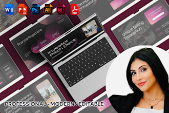 design modern powerpoint presentations, pitch decks and master templates