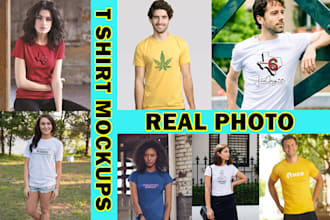 do real photo impressive t shirt mockup