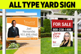 make professional yard sign or lawn sign or bandit sign