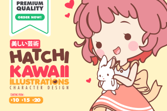 create cute kawaii chibi illustration