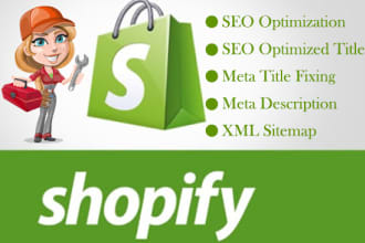 do shopify onpage seo, meta tags, h tags, atl tags, xml sitemap
