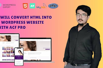 convert HTML into a wordpress website with acf pro
