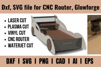 create dxf, svg cut file for cnc router, lasercut, glowforge