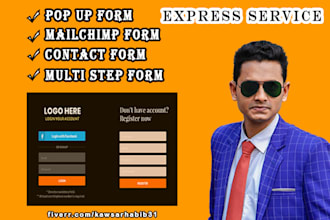 create or fix wordpress contact form, pop up form, mailchimp form, sign up form